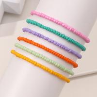 Glass Seed Beads Bracelets, Zinc Alloy, with Seedbead, 6 pieces & 4 pieces & fashion jewelry & for woman .16 Inch 