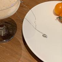 Messing Zirkonia Halskette, mit kubischer Zirkonia, mit Verlängerungskettchen von 5cm, Herz, silberfarben plattiert, für Frau, Silberfarbe, 2mm, Länge:ca. 40 cm, verkauft von PC