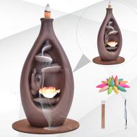 Incense Smoke Flow Backflow Holder Ceramic Incense Burner, Porcelain, for home and office 