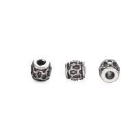 Edelstahl Perlen, rund, Salben, DIY, Silberfarbe, 10x9mm, verkauft von PC