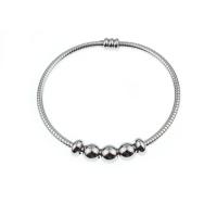 Stainless Steel Bangle, with Magnet, plated, Unisex, silver color 