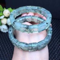 Quartz Bracelets, Rutilated Quartz, Unisex, green Inch 