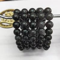 Obsidienne arc-en-ciel bracelet, Rond, poli, DIY & unisexe, noire, 10mm cm, Vendu par PC