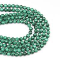 Природные Бусины Малахит , малахит, Круглая, DIY, зеленый, длина:38 см, продается Strand