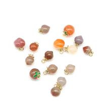 Red Agate Pendants, with Zinc Alloy, Peach, enamel, mixed colors 