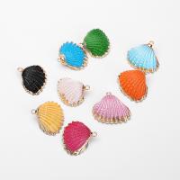 Dyed Shell Pendants, sang gold plated, fashion jewelry & DIY & for woman 
