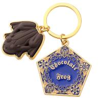 Zinc Alloy Key Clasp, with Silicone & enamel, Frog, gold color plated, Unisex, golden 