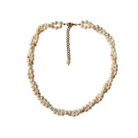 Ожерелье из пресноводных жемчуг на латунной цепочке, Латунь, с Пресноводные жемчуги, Жемчужина BeCharmed, плакированный настоящим золотом, Двойной слой & Женский, разноцветный, 10mm, длина:42 см, продается PC