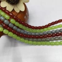 Perlas de cristal de moda, Tambor, pulido, Bricolaje, más colores para la opción, 8x10mm, longitud:38 cm, Vendido por Sarta