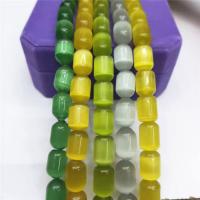 Katzenauge Perlen, Zylinder, poliert, DIY, keine, 9x13mm, Länge:38 cm, verkauft von Strang