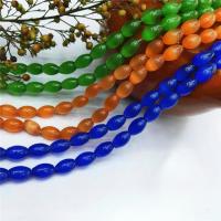 Katzenauge Perlen, oval, poliert, DIY, keine, 8x12mm, Länge:38 cm, verkauft von Strang