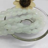 Weiße Chalcedon Perlen, Weiß Chalcedon, Tropfen, poliert, DIY, keine, 10x15mm, Länge:38 cm, verkauft von Strang