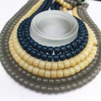 Perlas de cristal de moda, Columna, pulido, Bricolaje, más colores para la opción, 6x8mm, longitud:38 cm, Vendido por Sarta