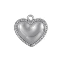 Stainless Steel Heart Pendants, plated 20mm 