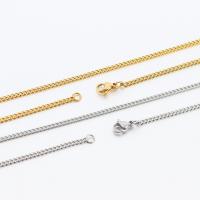 Fashion Stainless Steel Necklace Chain, 304 Stainless Steel, plated & twist oval chain 2mm 