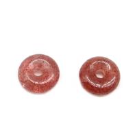 Strawberry Quartz Beads, Donut, DIY, red 