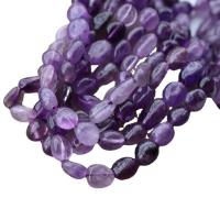 Natürliche Amethyst Perlen, Klumpen, DIY, violett, 6x8mm, Länge:39 cm, 45PCs/Strang, verkauft von Strang