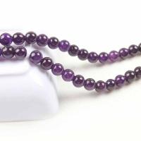 Natural Amethyst Beads, Round, polished, DIY, purple, 8mm cm 