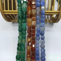 Смешанные бусы агата, Агат, Куб, полированный, DIY, Много цветов для выбора длина:38 см, продается Strand