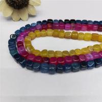 Natural Dragon Veins Agate Beads, Cube, polished, DIY cm 