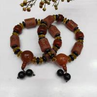 Bracelets Agate en rouge, agate rouge, avec cristal, pilier, poli, unisexe, couleurs mélangées cm, Vendu par PC
