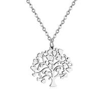 Stainless Steel Jewelry Necklace, Tree, plated & for woman .72 Inch 