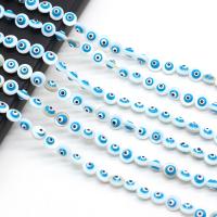 Fashion Evil Eye Beads, Shell, DIY & enamel, mixed colors, 8mm cm 