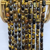 Tiger Eye Beads, Drum, polished, DIY, mixed colors cm 
