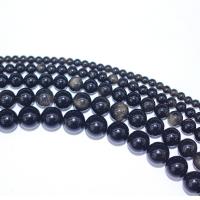 Gold Obsidian Beads, Round, DIY, black cm 