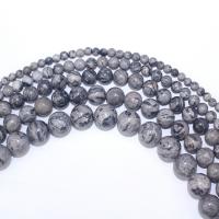 Map Stone Beads, Round, DIY, grey cm 