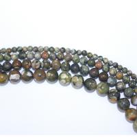 Perles de Oiseau Pierre, Kambaba-Jasper, Rond, DIY, couleurs mélangées cm, Vendu par brin
