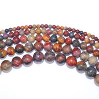 Picasso Jaspis  Perlen, rund, DIY, gemischte Farben, Länge:40 cm, verkauft von Strang