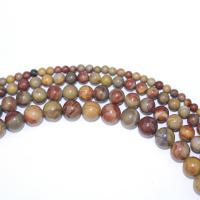 Regenbogen Jaspis Perle, rund, DIY, gemischte Farben, Länge:40 cm, verkauft von Strang