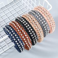 Hair Bands, Synthetic Leather, with Zinc Alloy & Acrylic, fashion jewelry & for woman 