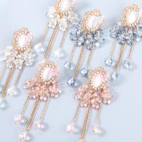 Fashion Fringe Earrings, Zinc Alloy, with Resin, fashion jewelry & for woman 
