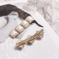 Alligator Hair Clip, Zinc Alloy, with Resin, KC gold color plated, for woman, mixed colors .5 
