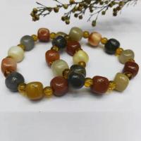 Lighter Imperial Jade Bracelet, with Crystal, Square, DIY & Unisex, mixed colors cm 