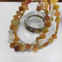 Feuerzeug Imperial Jade Perle, vierblättriges Kleeblatt, poliert, DIY, gemischte Farben, 4x13mm, Länge:38 cm, verkauft von Strang