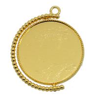 Zinc Alloy Pendant Cabochon Setting, Round, plated, for time gem cabochon & double-sided 30mm 