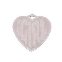 pendentifs de cœur en inox , acier inoxydable, coeur, poli, argent Vendu par PC