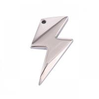 Stainless Steel Pendants, Lightning Symbol, polished, silver color 
