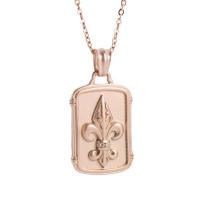 Stainless Steel Jewelry Necklace, stoving varnish, sand blast & fashion jewelry & for woman, rose gold color .72 Inch 