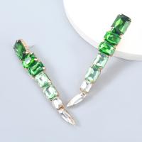 Zinc Alloy Rhinestone Drop Earring, fashion jewelry & for woman & with rhinestone 