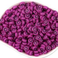 Acrylic Jewelry Beads, Smiling Face, plated, DIY Approx 1.3mm 