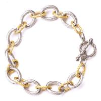 Titane bracelet en acier et bracelet, Acier titane, Placage, bijoux de mode & unisexe & chaîne ovale Environ 9 pouce, Vendu par PC