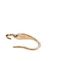 Brass Hook Earwire, gold color plated, 15mm 