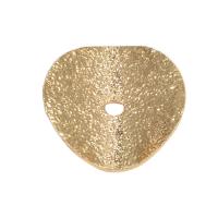 Brass Spacer Beads, Ellipse, gold color plated, stardust, 10mm 