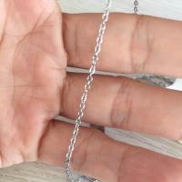 Stainless Steel Oval Chain, silver color 