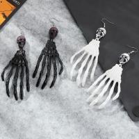 Resin Zinc Alloy Earring, with Resin, Hand, Halloween Design & fashion jewelry & for woman 