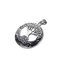 304 Stainless Steel Necklace, Tree, fashion jewelry & for man, original color .62 Inch 